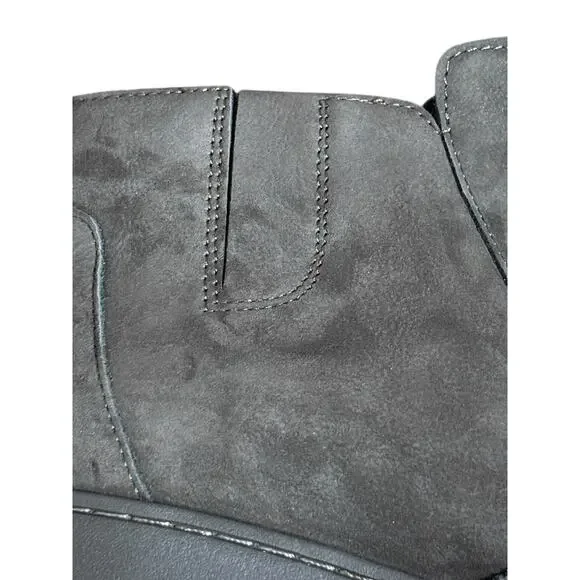 Vionic Uptown Sur Dark Khaki Suede Nubuck Waterproof Platform Ankle Boots Size 8